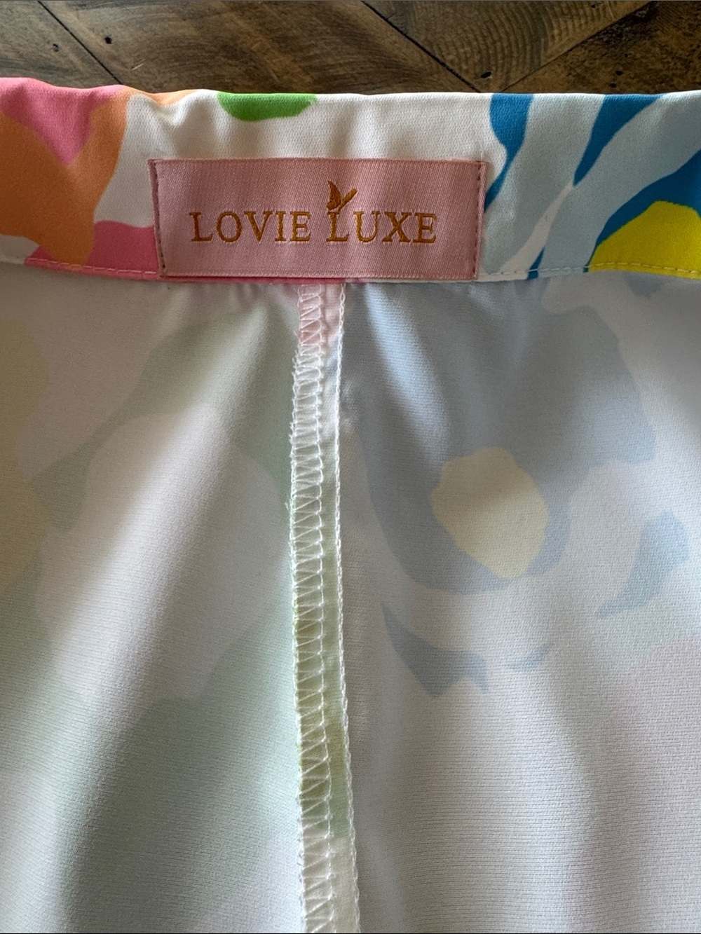Love Luxe Colorful Abstract Floral Popover Top Sz XL - Picture 5 of 9